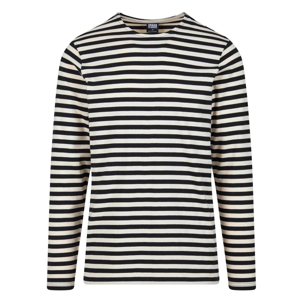 Urban Classics Mens Striped Regular Long-Sleeved T-Shirt