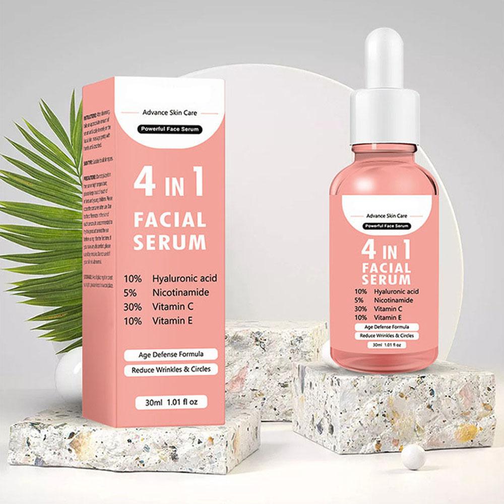 4 In 1 Face Serum Hyaluronic Acid Niacinamide Vitamin C Deep Reduce Fine Lines Moisturizing Lift Firming Beauty Skin Care
