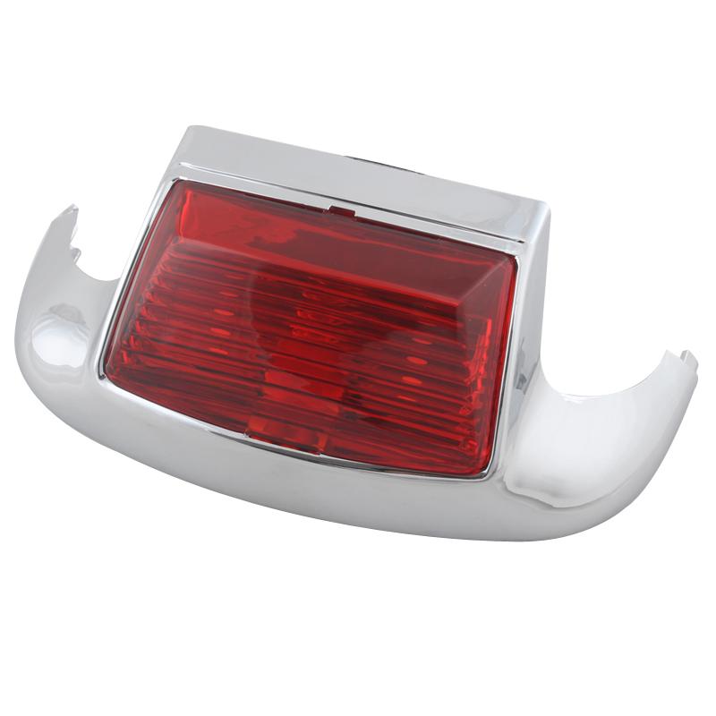 Chrome Motorcycle LED Front Rear Fender Tip Light For Harley Road King FLHR Heritage Softail Classic FLSTC Electra Glide