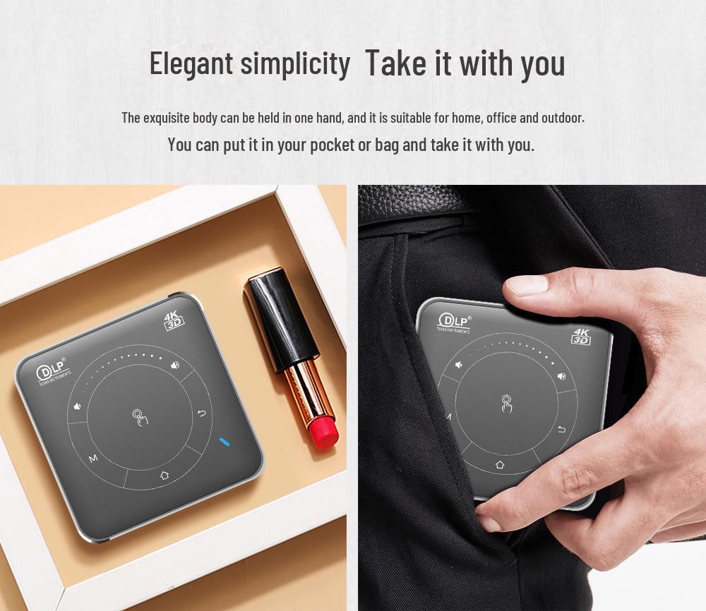 Warranty-Backed 3D 4K Mini Smart Projector with 16GB