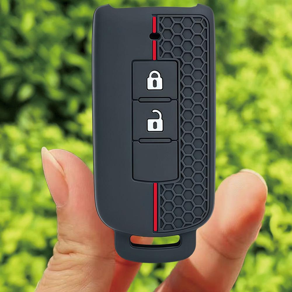 2 Button Key Cover For Mitsubishi Xpander Outlander ASX Pajero Eclipse Cross Montero Silicone Remote Car Key Case Cover Shell