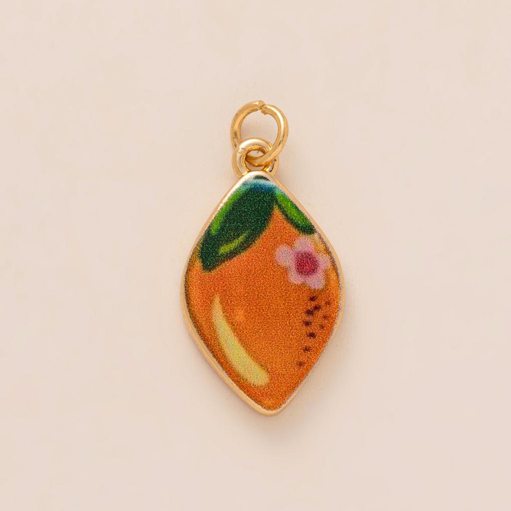 Dopamine Pendant Necklace, DIY Fruit Food Love Pendant, Copper Material, Gold-plated, Color Preserving