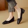 Fashion NEW Spring/Autumn Women Pumps Square Toe Low Heel Shoes Fashion Leopord Horsehair Handmade Shoes Bow-knot Shallow Women Pumps
