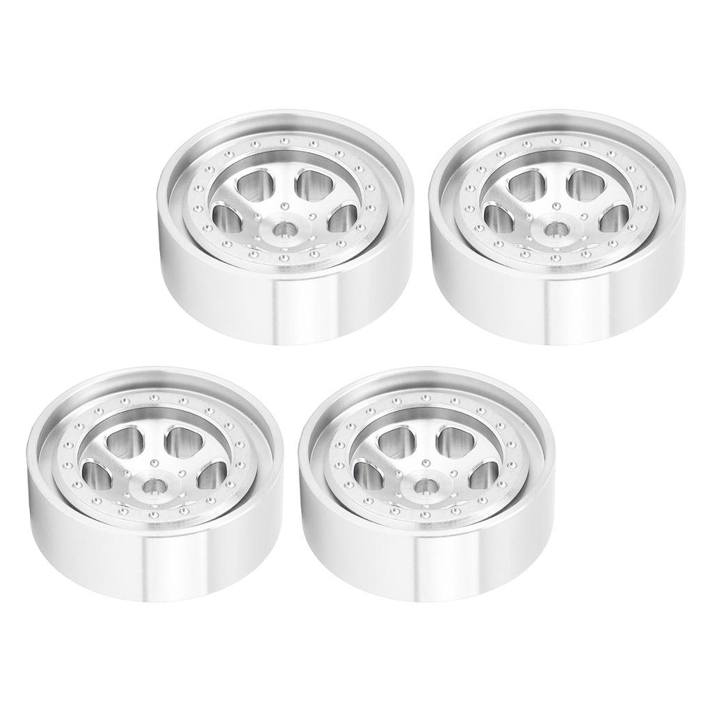 4pcs 1.3 Inches Wheels Aluminum Alloy 6 Holes Wheel Hubs for 1/18 RC Crawler
