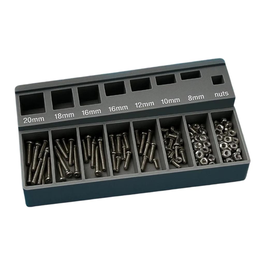 Compact Lightweight Screw Sorting Tray with Dimensions 17.5cm x 7.5cm x 6cm and Weight 135g for Portable Use