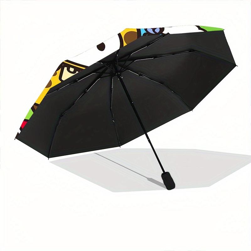Hello Kitty Friends Automatic Open/CloseCartoon Umbrella-CuteUmbrella with Cute Design, Portable 3-Fold Compact Umbrella for Men & Women, Valentine's
