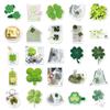 50 Sheets Fresh Four-Leaf Clover Graffiti Stickers: Cute DIY Water Bottle Decorations