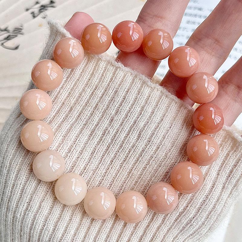 1Pcs New Natural Bodhi Root Beaded Bracelet Smudged Rouge Round Bead Buddha Beads Rosary Beads Lucky Jewelry