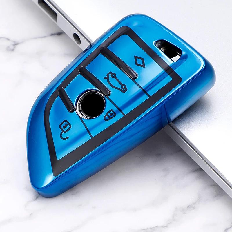 TPU Shell Fob for BMW 2 3 5 7 Series X1 X3 X5 X6 F45 F46 G20 G30 G32 G11 G12 F48 G01 F15 F85 F16 F86 Car Key Case Cover Holder