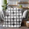 Colorful Checkered Blanket Hoodie Blanket Soft Flannel Baby Blanket Cozy Throw for Adult Kid, Dog Blanket Girl Blanket Gift