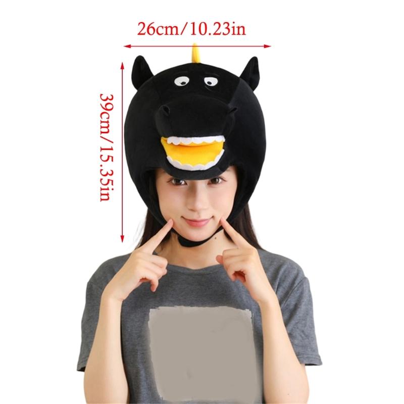 Black Horse Costume Headpiece Adjustable Strap Photography Prop For Children Party Theme Role Play