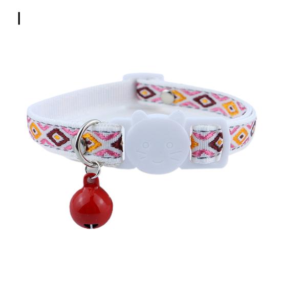Pet Necklace Colorful Grids Pattern Anti-suffocation Fine Workmanship Breakaway Pet Cats Collars