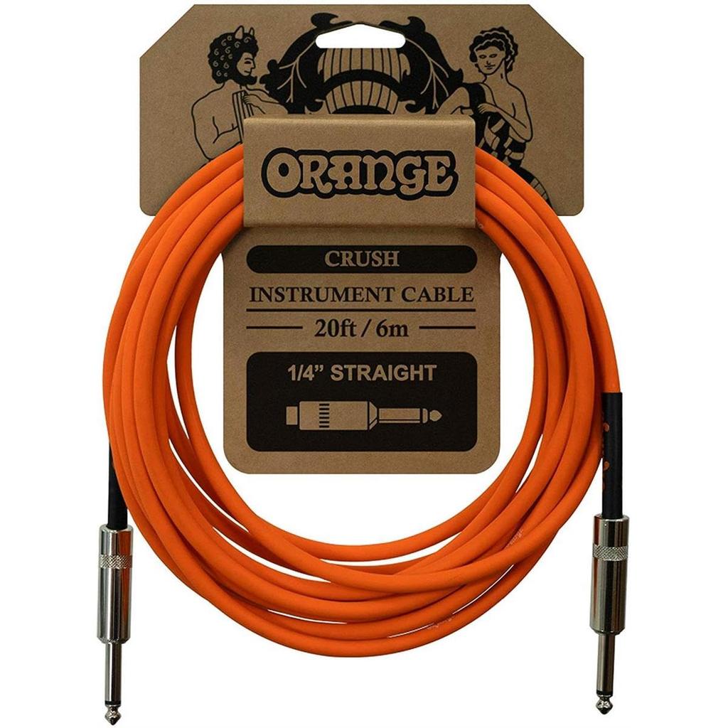 Orange CRUSH Instrument Cable Straight CA036 Guitar Cable 20ft/6m 1/4"