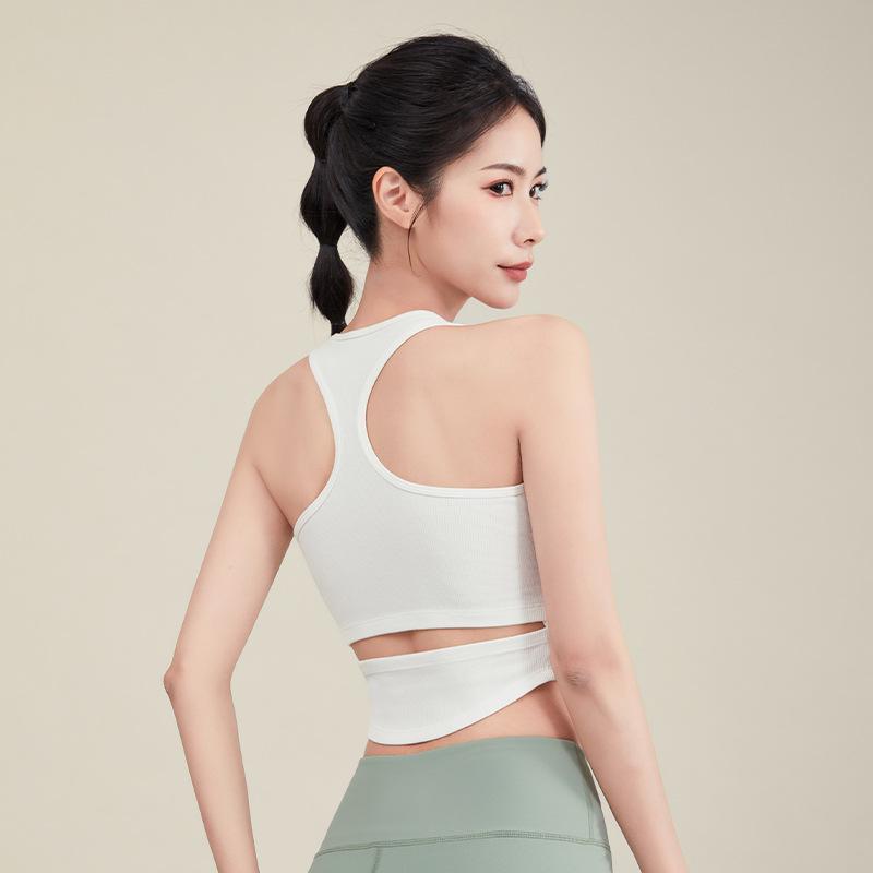 Women's High-Impact Sports Bra with Chest Pad - Shockproof Yoga and Running Top