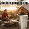350/500/600ml Outdoor Portable Titanium Cup Camping Hiking Lightweight Reusable Safe Smooth Travel Drinkware