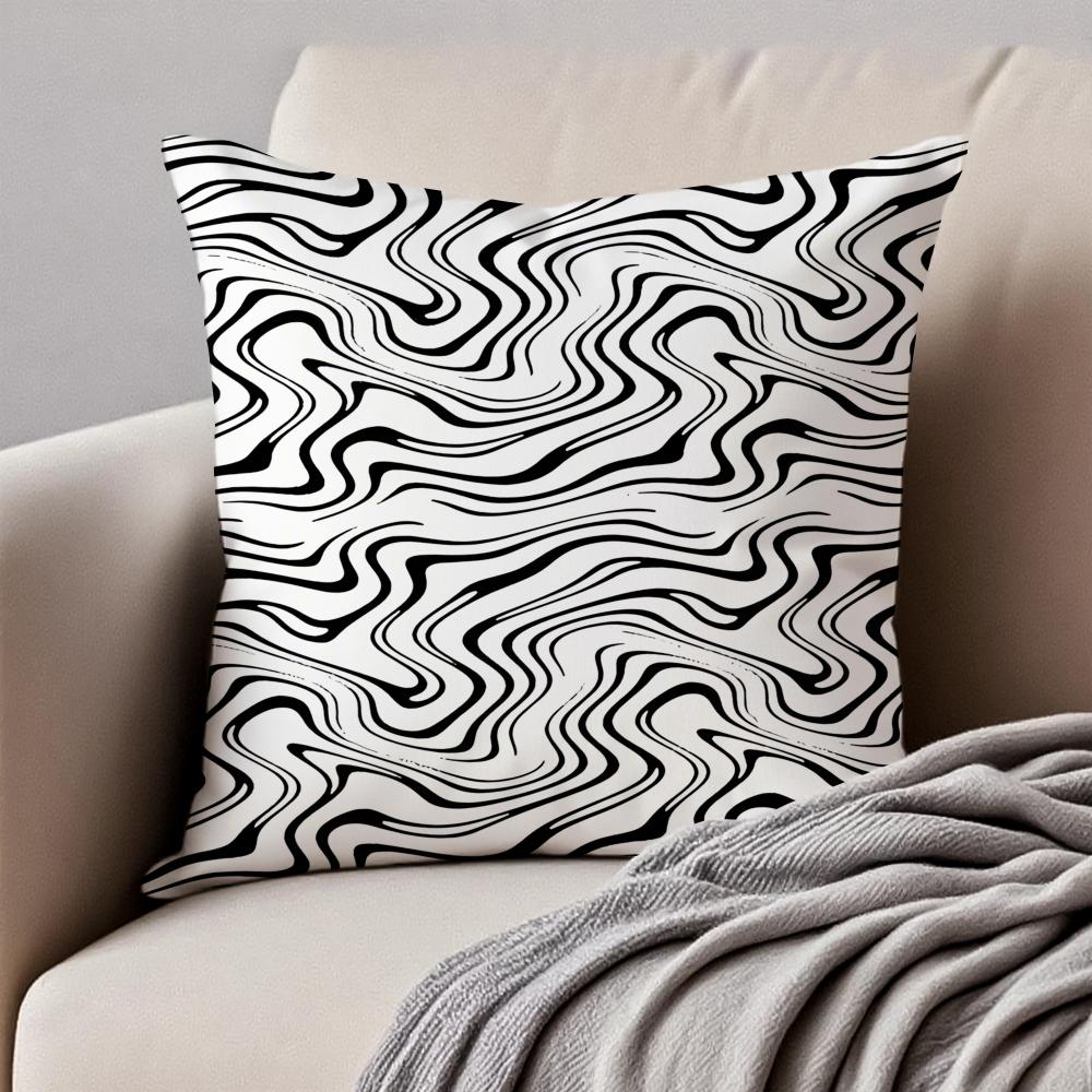 Classic fashion luxury zebra pattern Cushion Cover Pillowcase Antidustmite Invisible Zipper Short Plush Sofa Cushion