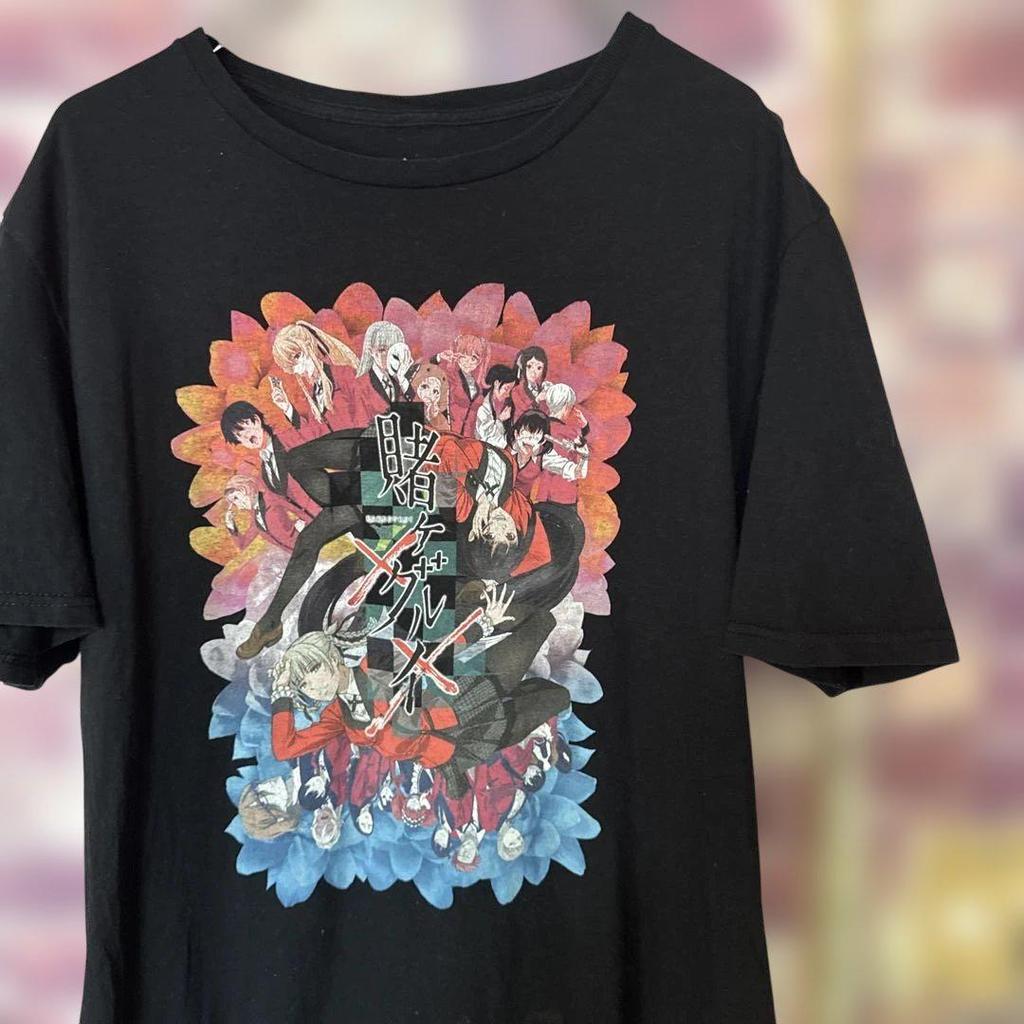 [USED] Extremely rare Kakegurui vintage overseas limited edition anime T-shirt, short sleeve, size L