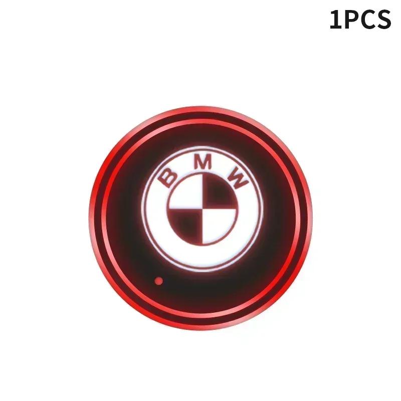 

X5 X7 For BMW 2pcs Car Luminous Water Cup Coaster 7 Colorful For BMW M Power Performance M3 M5 X1 X3 X5 X6 E46 E39 E36 E60 E90 A