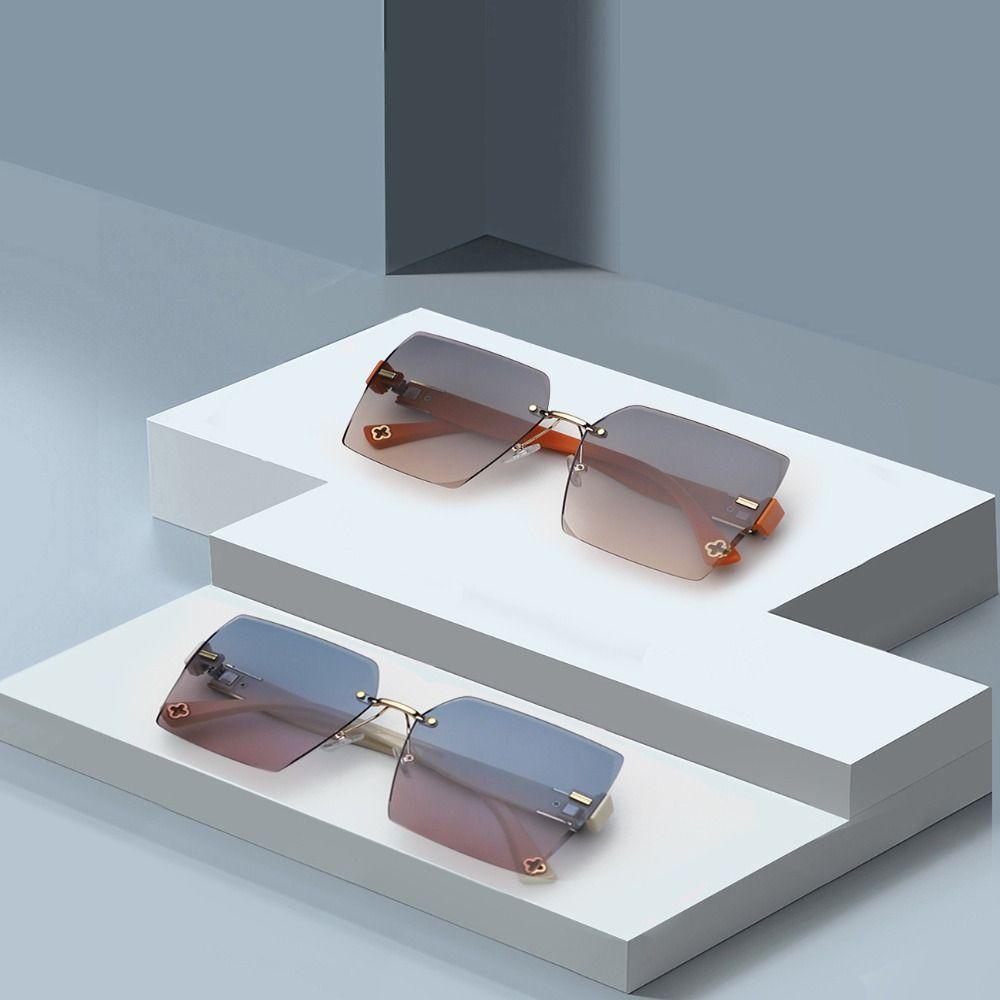 Summer Rimless Sunglasses UV400 Women Shades New Frameless Sun Glasses  for Unisex