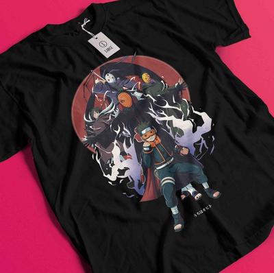 Obito Uchiha Tshirt Itachi T-Shirt Minato Shirt Madara Kakashi Rin Naruto Tee AA229