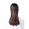 Women Girl Magic Easy Hair Beads Slide Stretchy Comb Clip Stretchable Hairpin Coffee