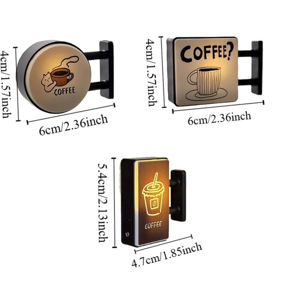 Creative Atmosphere Coffee Corner Light Sign Retro Style Soft Light Glowing Fridge Magnet Decoration Magnetic