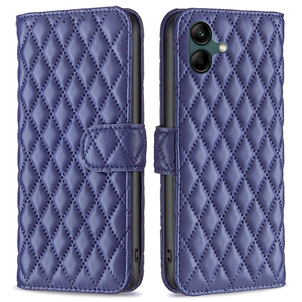 For Samsung Galaxy A06 4G Case PU Leather Rhombus Phone Cover