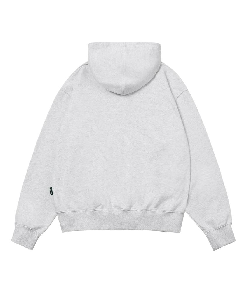 Escapefrom Essential Two-Way Zip-Up Hoodie White Melange