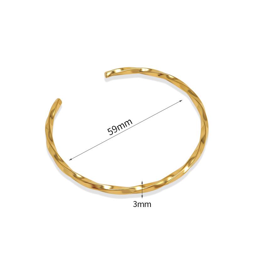 

Simple And Exquisite Young Minimalist Irregular Line Stainless Steel Bracelet Bracelet золотой