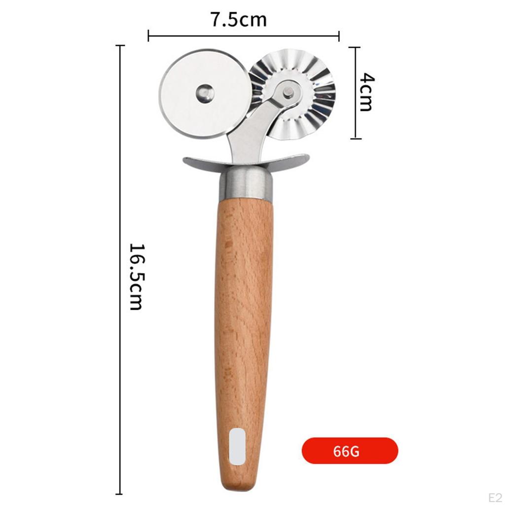 Pasta Cutting Tool Ravioli Crimper Noodle Kitchen Pastry Double Wheel Cutter