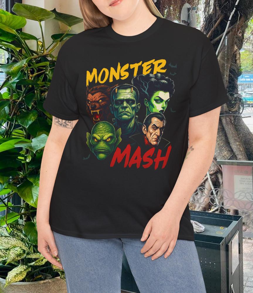 Horor Strašidelný Milovník Příšer Upír Frankenstein Halloween Bavlněné Unisex Tričko