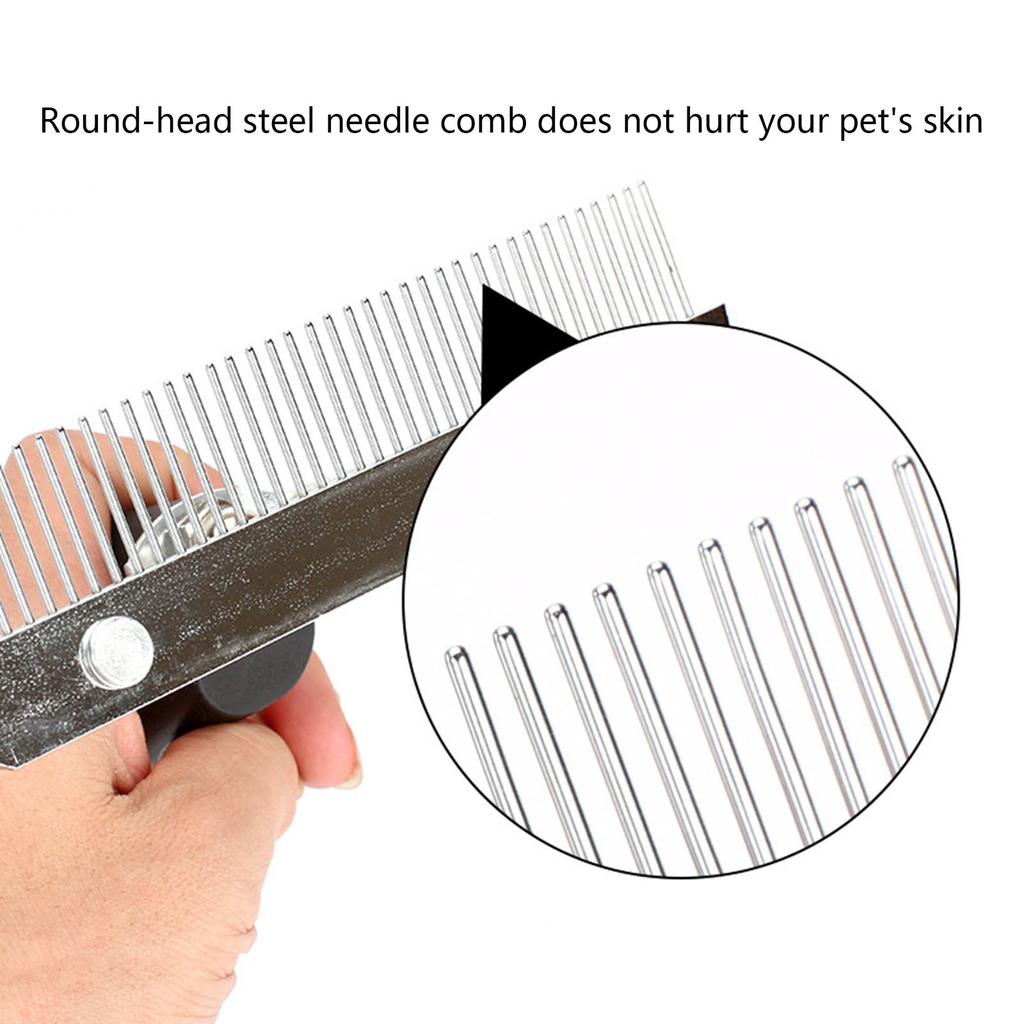 Buy Dematting Comb with Stainless Steel Rounded Teeth Professional Pet ...