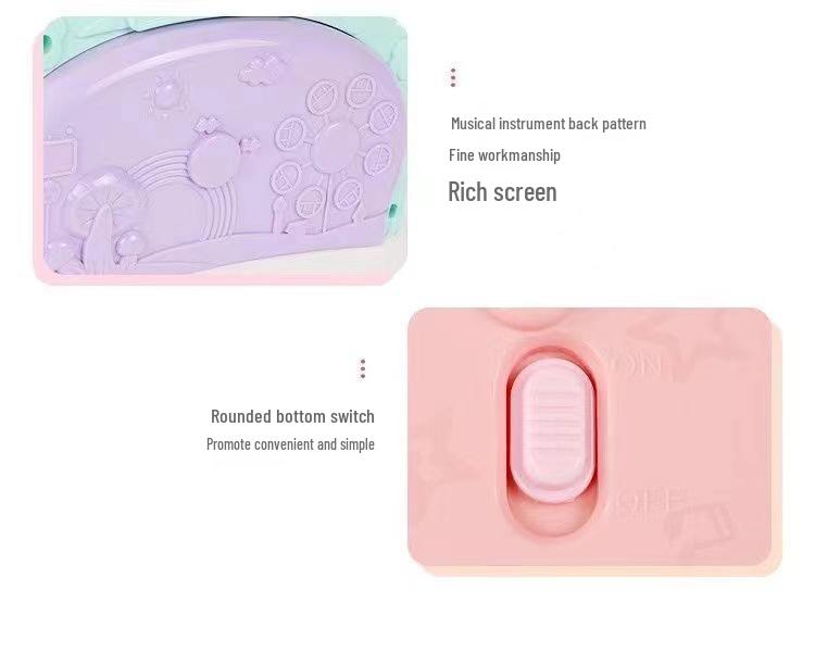 Dreamy Snow Flower Musical Keyboard: Toddler & Infant Teaching Piano with Flashing Lights