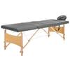 VidaXL Massage Table with 4 Zones Wooden Frame Anthracite 186x68cm