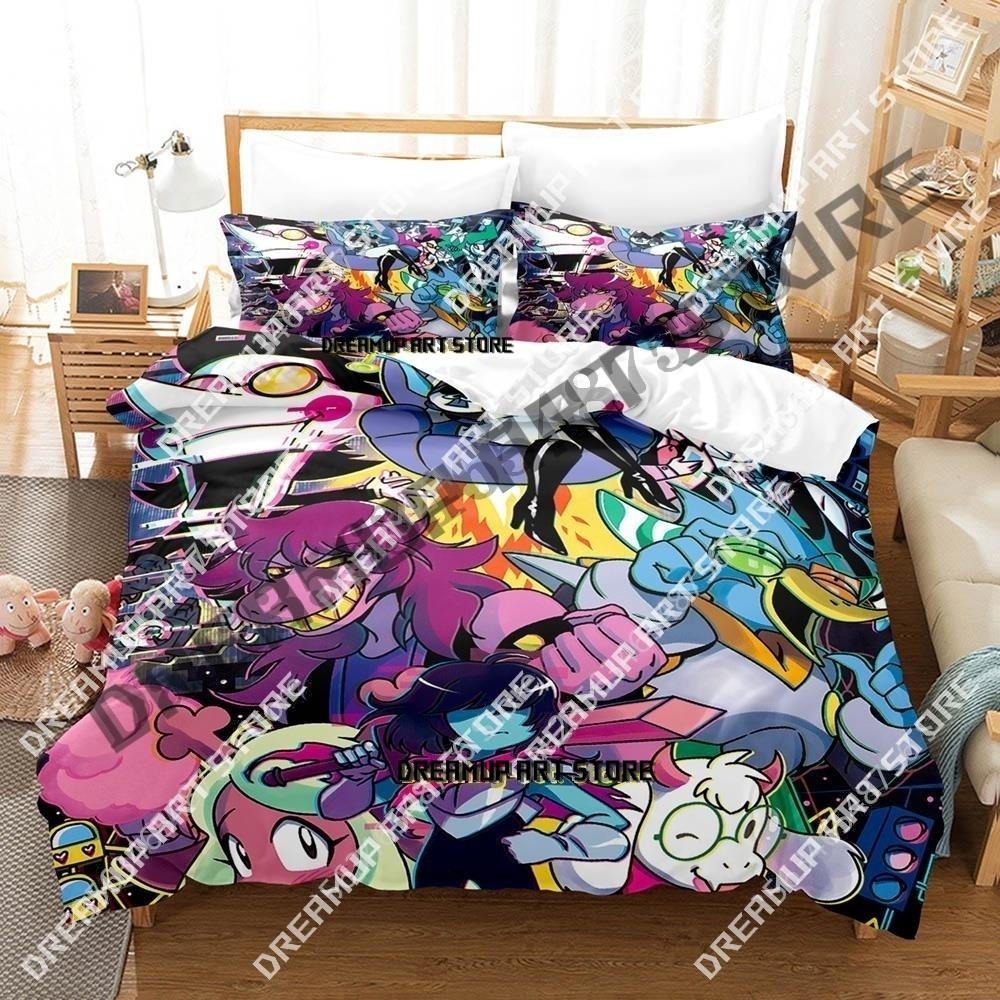 3D Print Deltarune 2 Bedding Set Single Twin Full Queen King Size Bed Set Adult Kid Bedroom Duvetcover Sets Game Bed Sheet