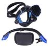Snorkeling AntiFog Goggles Set Diving Glasses with Full Dry Snorkel for Kids Adults(Blue GogglesSnorkel )