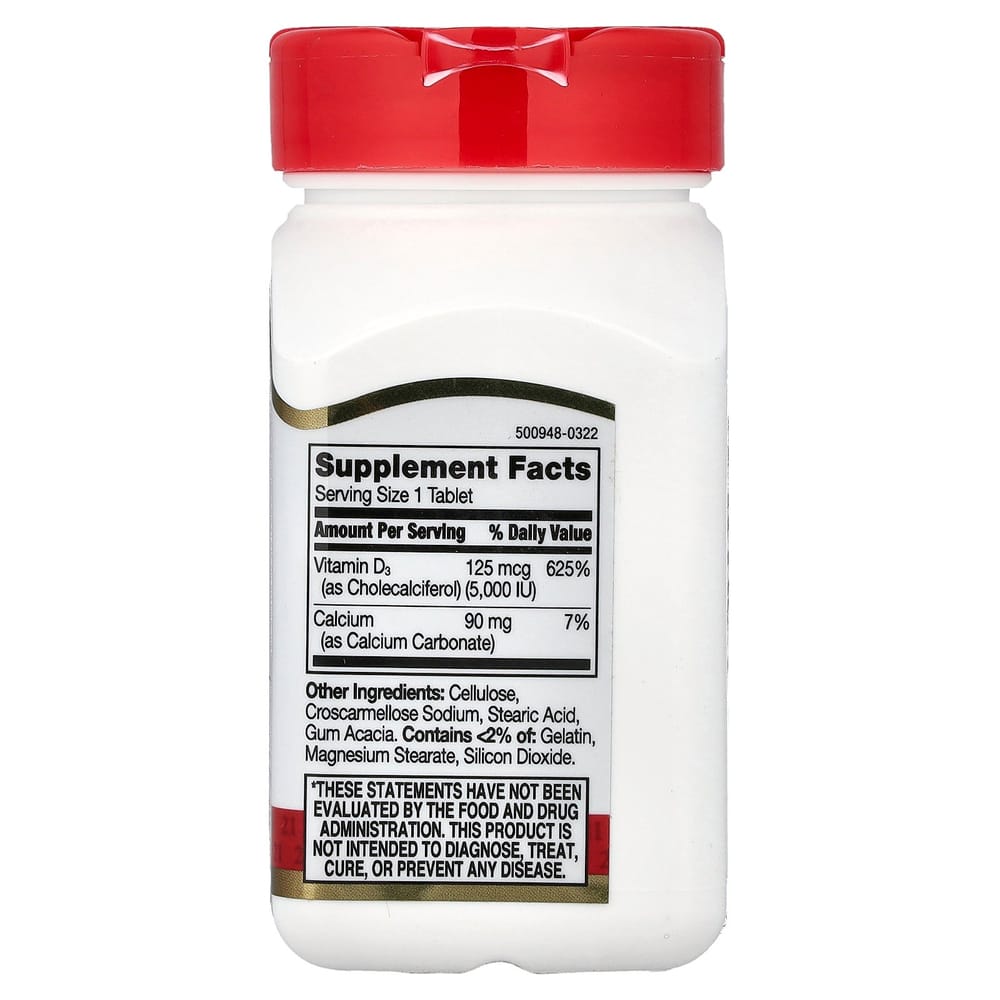 21st Century Sentry Vitamin D3 125mcg (5000 IU) 110 Tablets