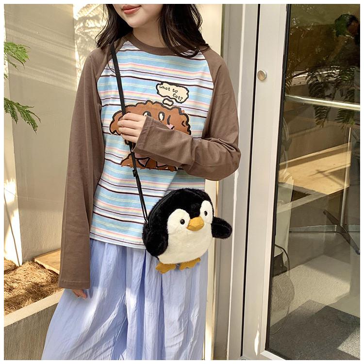 Shoulder Penguin Plush Bag Children Cartoon Crossbody Bag Outdoor Bag Storage