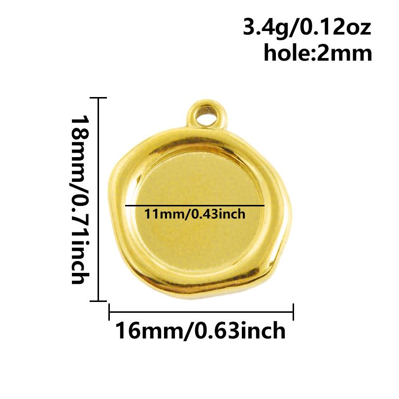 6 Stück Herz Quadrat Wassertropfen Oval Cabochon Basis Fassung Anhänger Edelstahl Charms Für Schmuckherstellung Großhandel DIY Materialien