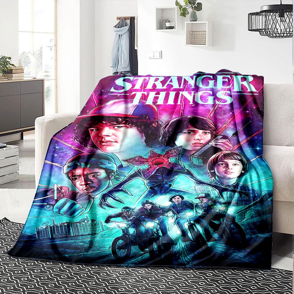 1pc Stranger Things Dark Dimension flannel Blanket for Super Soft Cute Comfort Blanket for Travel Bedding Couch Sofa Blanket Y82531