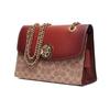 COACH Parker 26 Classic Presbyopia Camellia Printed Chain Coated Canvas Hand Shoulder Bag Women's Brown