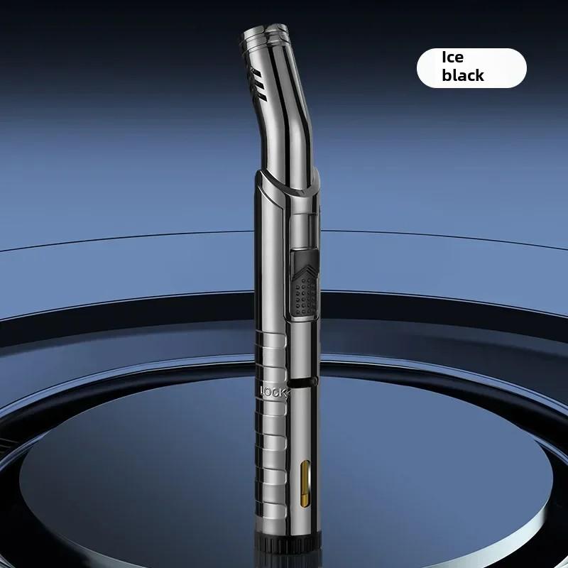 Handheld Creative Flamethrower Igniter Windproof Direct Flush Flame Gas Lighter Visible Gas Chamber Men's Smoking Accessories
