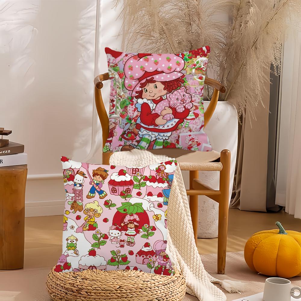 S-Strawberry S-Shortcake Baby Friends Pillow Case Home Decoration Cushion Cover Suitable For Bedroom Car Office Sofa