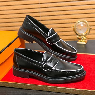 Men's Shoes European and American New Leather Shoes Men's Fashion British Business Casual Shoes Trendy Men's Loafers Groom Shoes