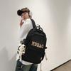 Alphabet school bag Korean backpack for college students fashion trend junior high school students high school backpack girls' school bag