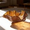 Glass Tray Ruffled Edge Pattern Fruit Plate Desktop Storage Candy Bowl Jewelry Dish Trays Decorative Home Decoration