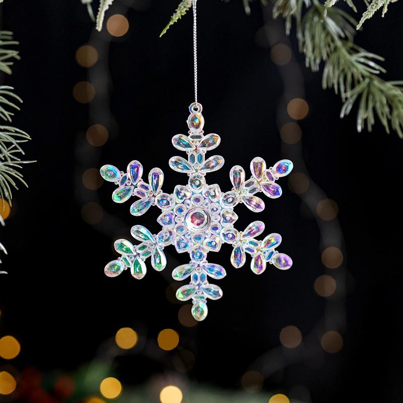 1 buc Acril Diverse Stiluri Cristal Clar Transparent Pandantive Pom de Crăciun Modelare Simulare Ornament de Casă Pandantiv Colorat