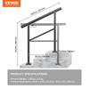VEVOR Outdoor Handrail 74.8 kg Load Handrail Outdoor Stairs Aluminum Stair Handrail 91.4x88.9 cm Outdoor Stair Railing Transitional Range from 0 to