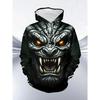 Black Rock Demon Dragon 3D Printed Men'S Casual Sweatshirt And Sweatpants Two-Piece Set