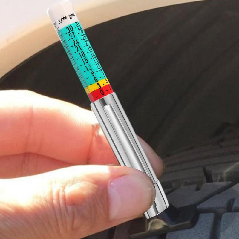 Tire Tread Gauge Tools Reusable Professional Tire Gauge Precision Tread Depth Gauge Automotive Replacement Gauge Easy-to-Read